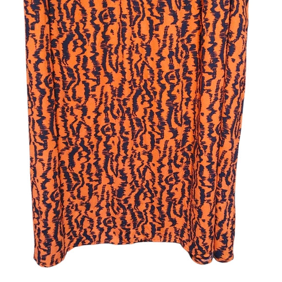 Elizabeth and James Vibrant Orange Purple Graphic Striped Dress Women's Size XXL - Picture 7 of 11